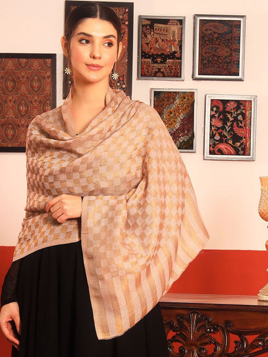 Dhiyona PA Checked Woven Design Shawl