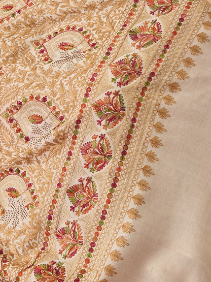 Dhiyona PA Floral Embroidered Thread Work Woollen & Acrylic Shawl