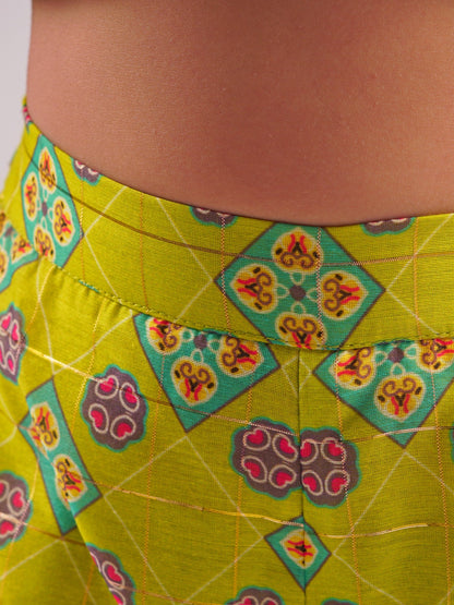 Raangoli Crop Top with Palazzo Girls Co-ordinate set