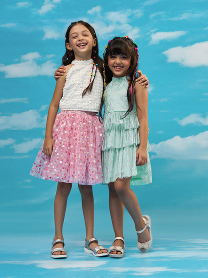Razzle Dazzle Girls Blue Georgette Party Dress