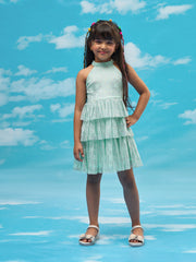 Razzle Dazzle Girls Blue Georgette Party Dress