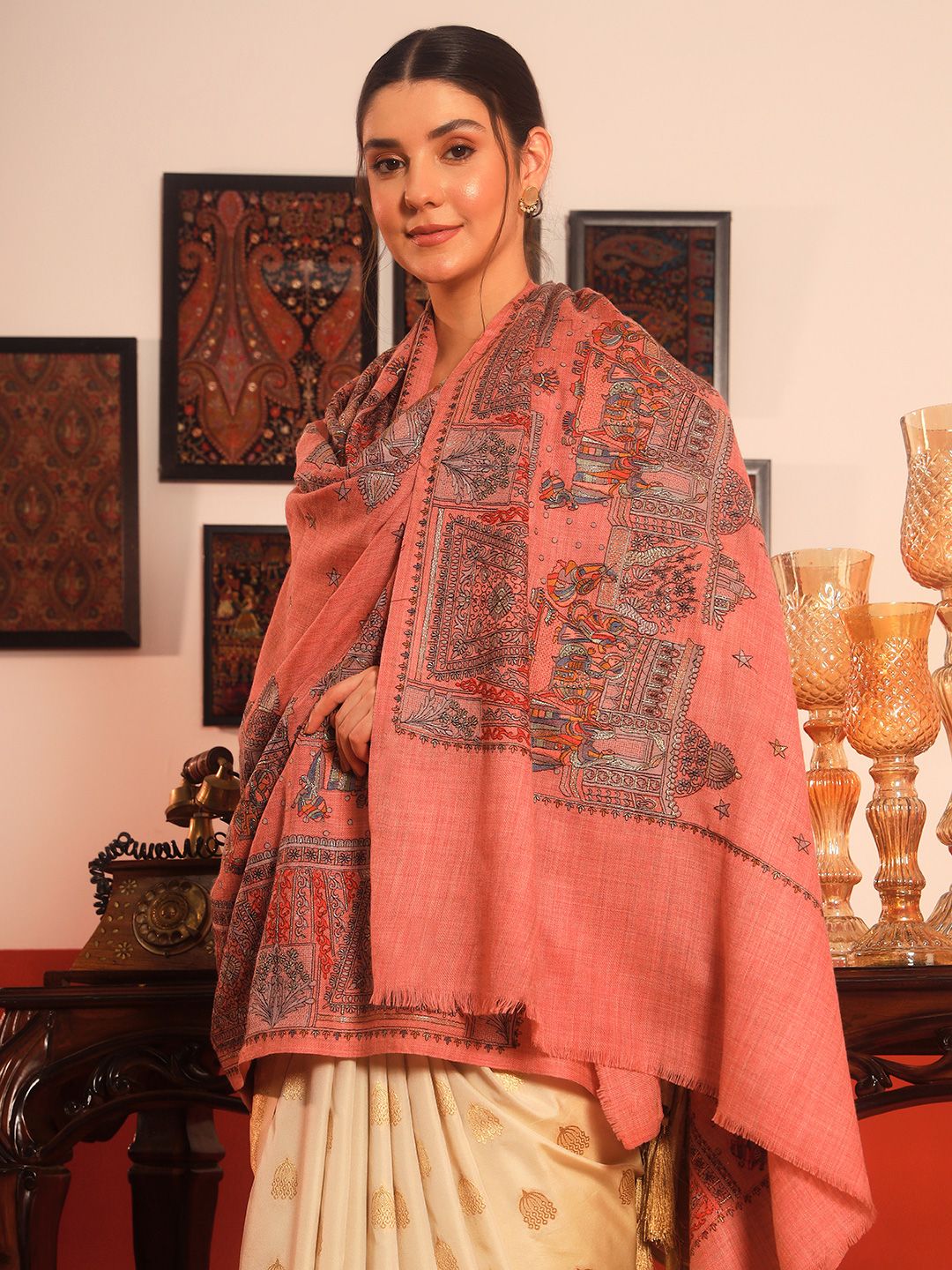 Dhiyona PA Paisley Embroidered Shawl