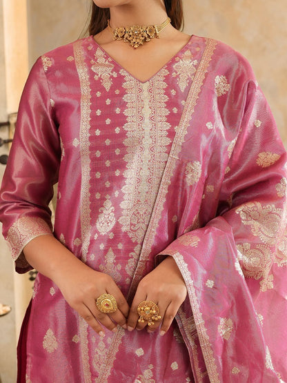 Women Ethnic Motifs Regular Kurta with Trousers & With Dupatta