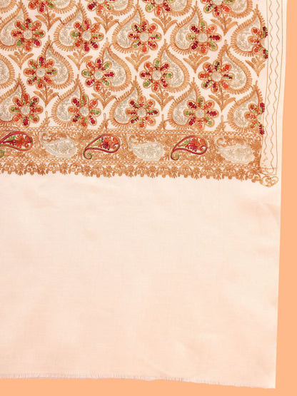 Dhiyona PA Floral Embroidered Woolen Shawl