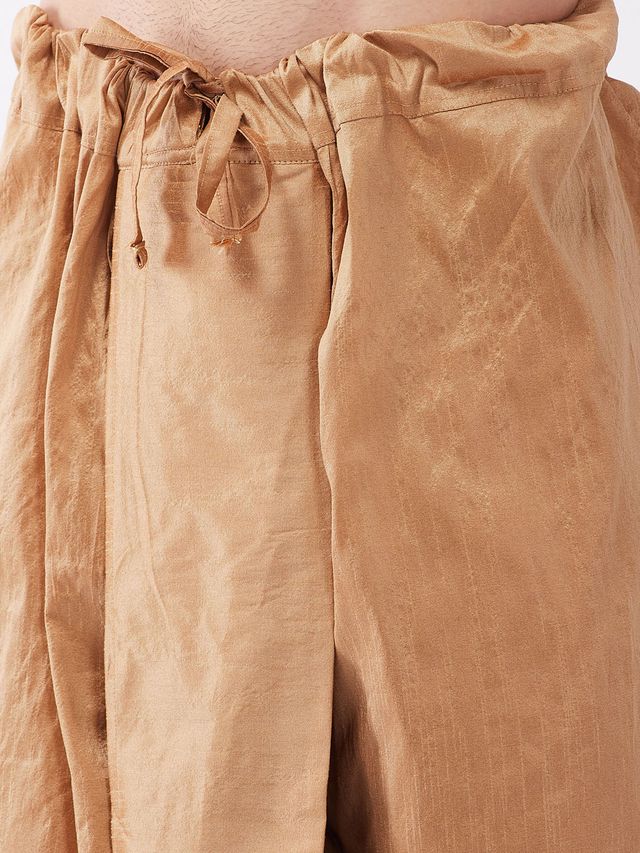Men's Aqua Silk Blend Straight Kurta and Dhoti Set