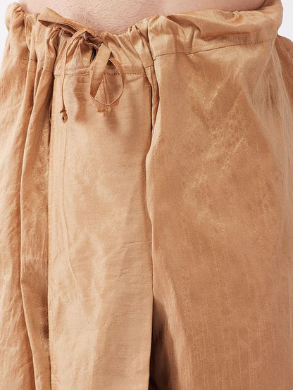 Men's Aqua Silk Blend Straight Kurta and Dhoti Set