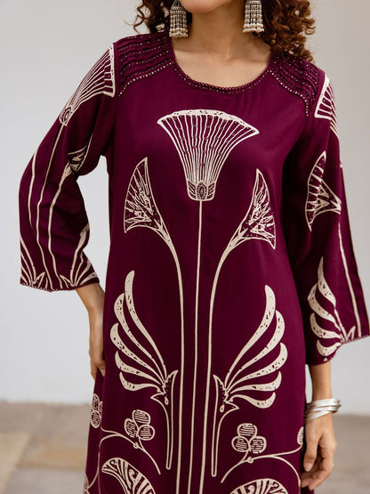 Dhiyona SN Women's Printed Straight Kurta & Palazzo
