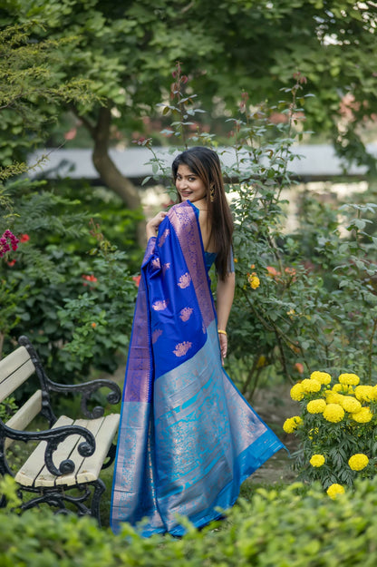 Women Krishna Royal Saree With Unstiched Blouse
