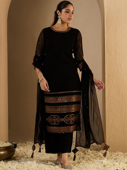 Dhiyona IE Women's Women Ethnic Motifs Printed Kurta with Palazzos & Dupatta