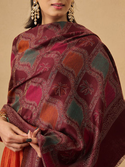 Dhiyona PA Ethnic Motifs Woven Design Shawl