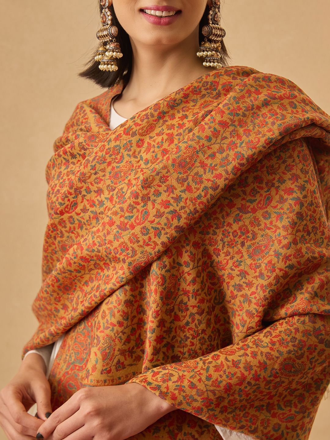 Dhiyona PA Floral Woven Design Mehak Kaani Shawl