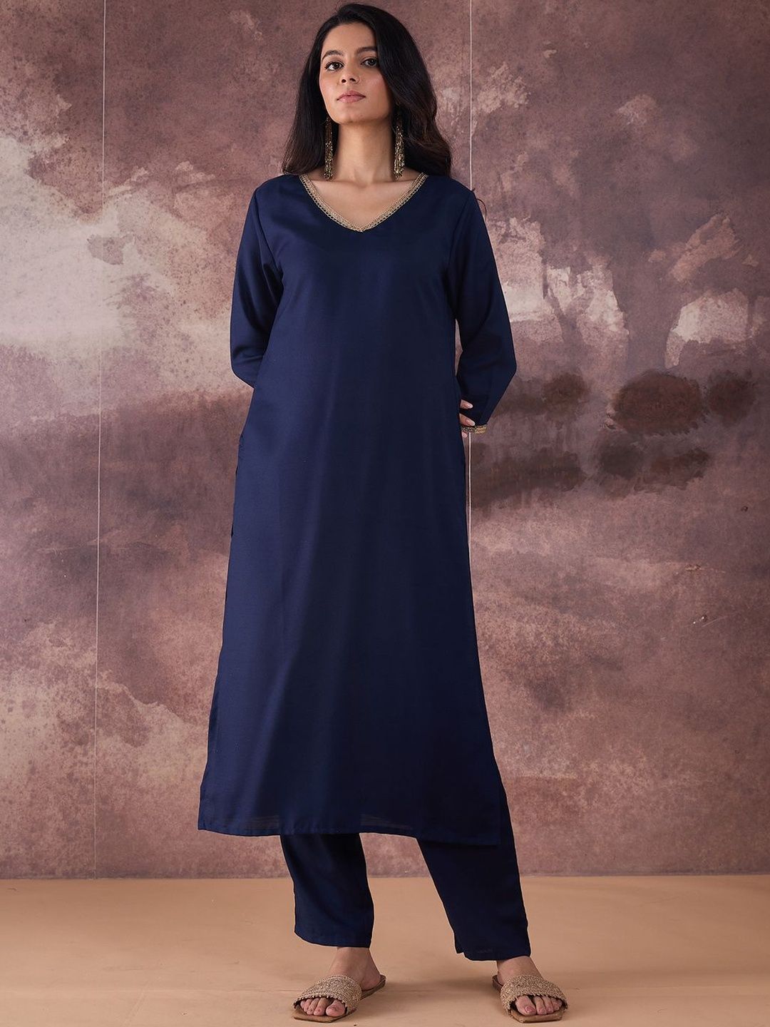 Regular Gotta Patti Kurta with Trousers