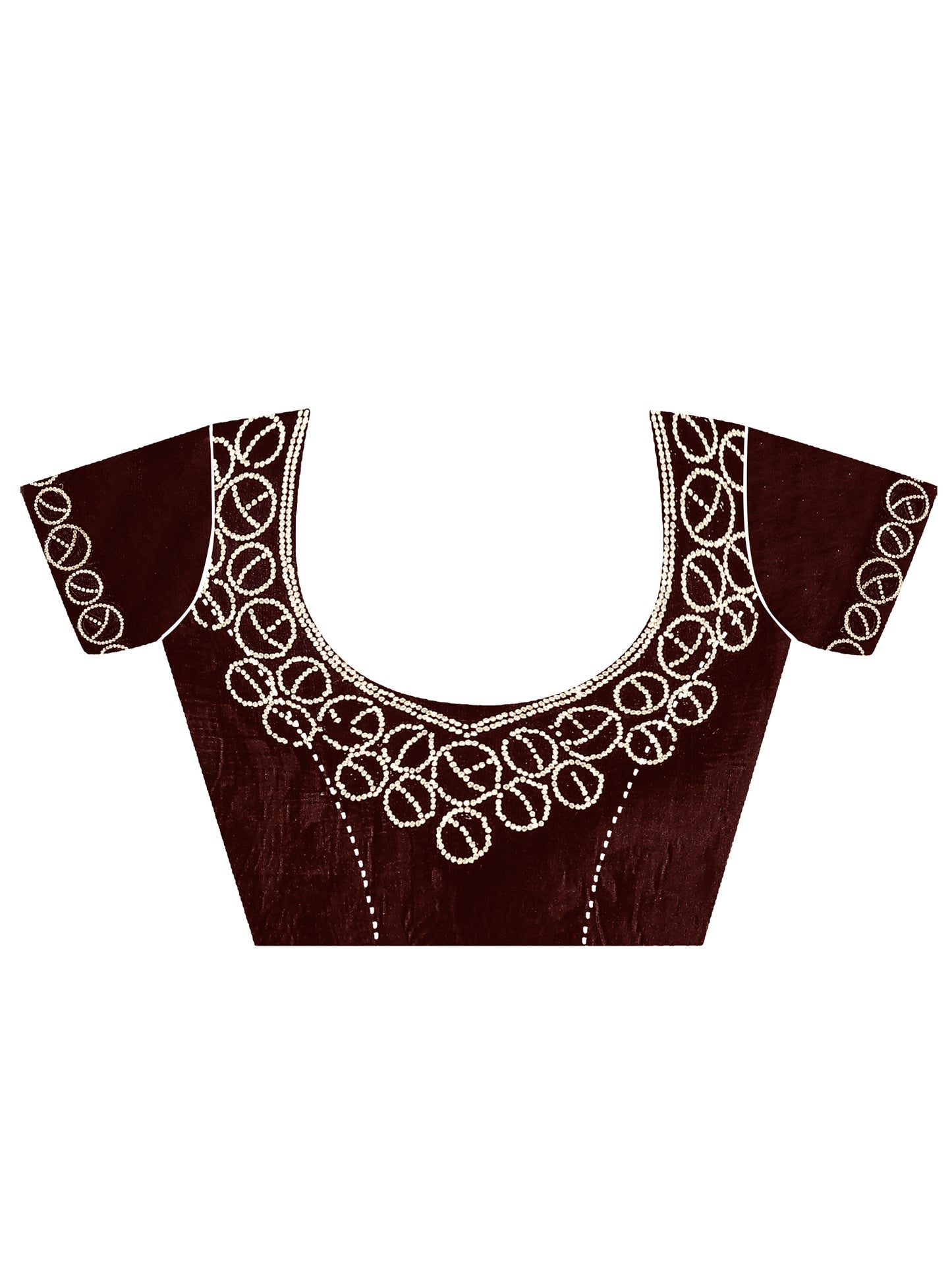 Women's Chiffon Purple Embellished Celebrity Saree With Blouse Piece