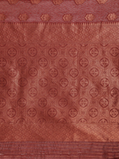 Dhiyona GR Women's Meera Maroon Silk Blend Saree
