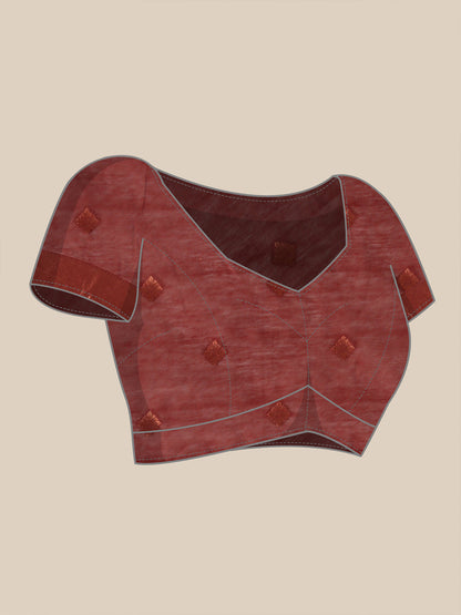 Dhiyona GR Women's Meera Maroon Silk Blend Saree
