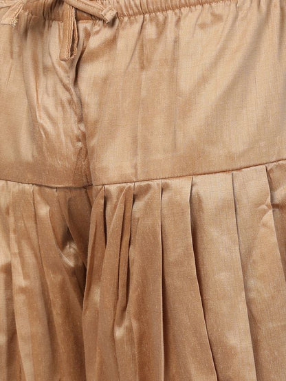 Men's Brown Silk Blend Straight Sherwani Set