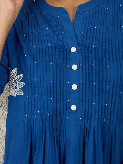 Women Ethnic Motifs Printed Cotton A-Line Kurta with Trousers