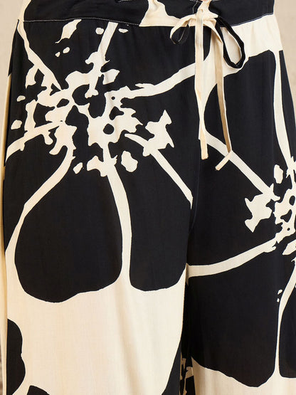 Floral Printed Straight Kurta With Palazzos