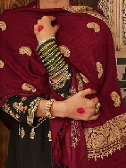 Dhiyona PA Women Paisley Embroidered Shawl