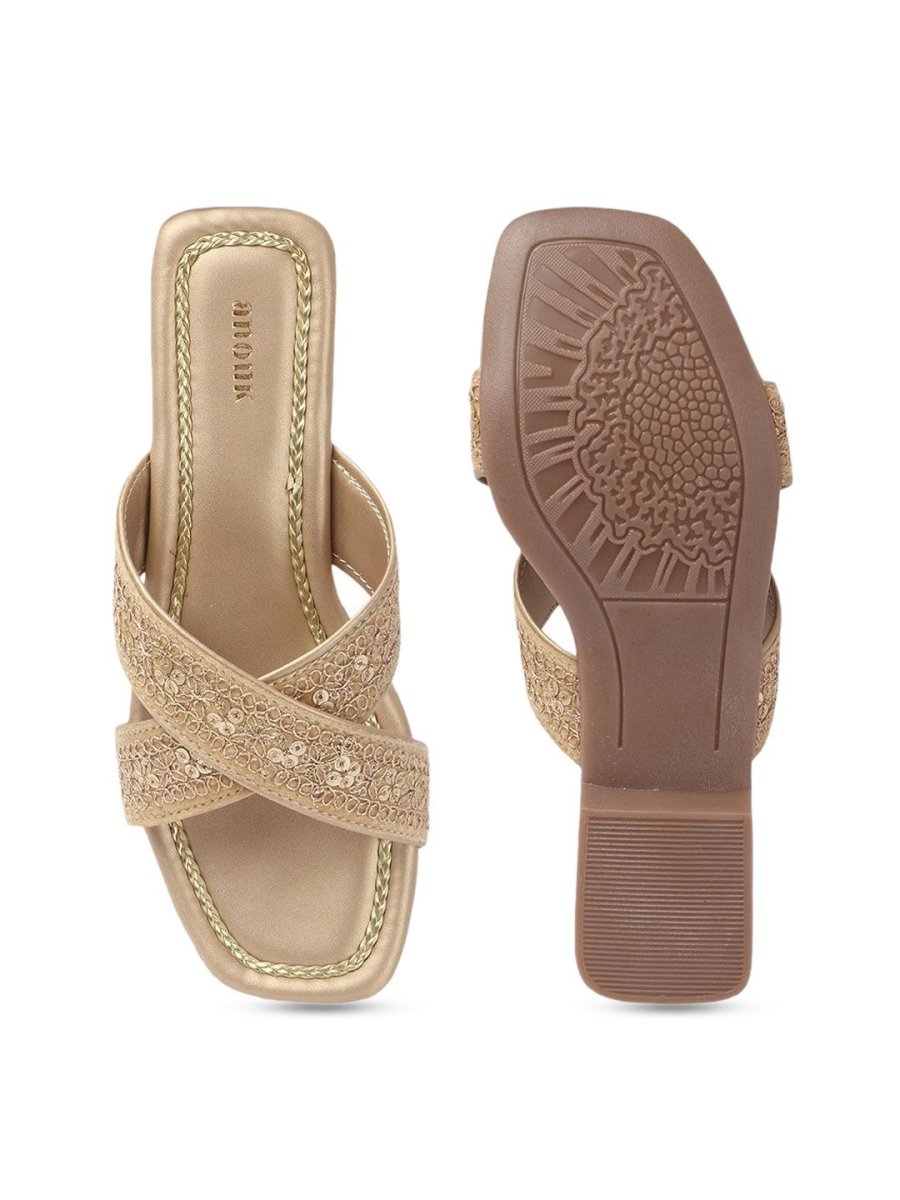 Dhiyona AK Women Woven Design Open Toe Flats