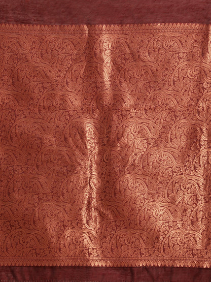 Dhiyona GR Women's Monalisa Maroon Silk Blend Saree