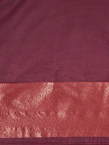 Dhiyona GR Women's Monalisa Plum Wine Silk Blend Saree