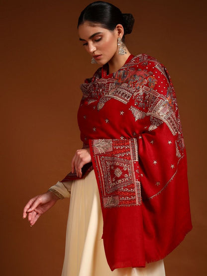 Dhiyona PA Women Paisley Embroidered Shawl
