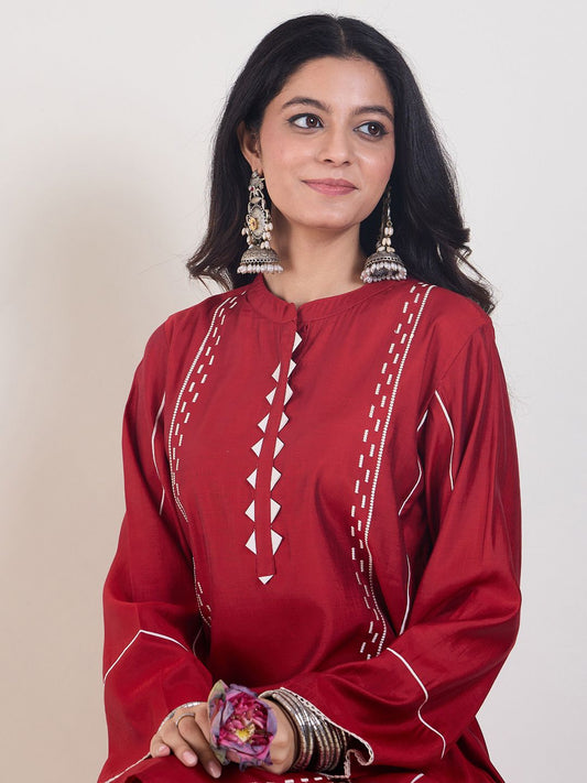 Dhiyona IE Embroidered Top With Trousers