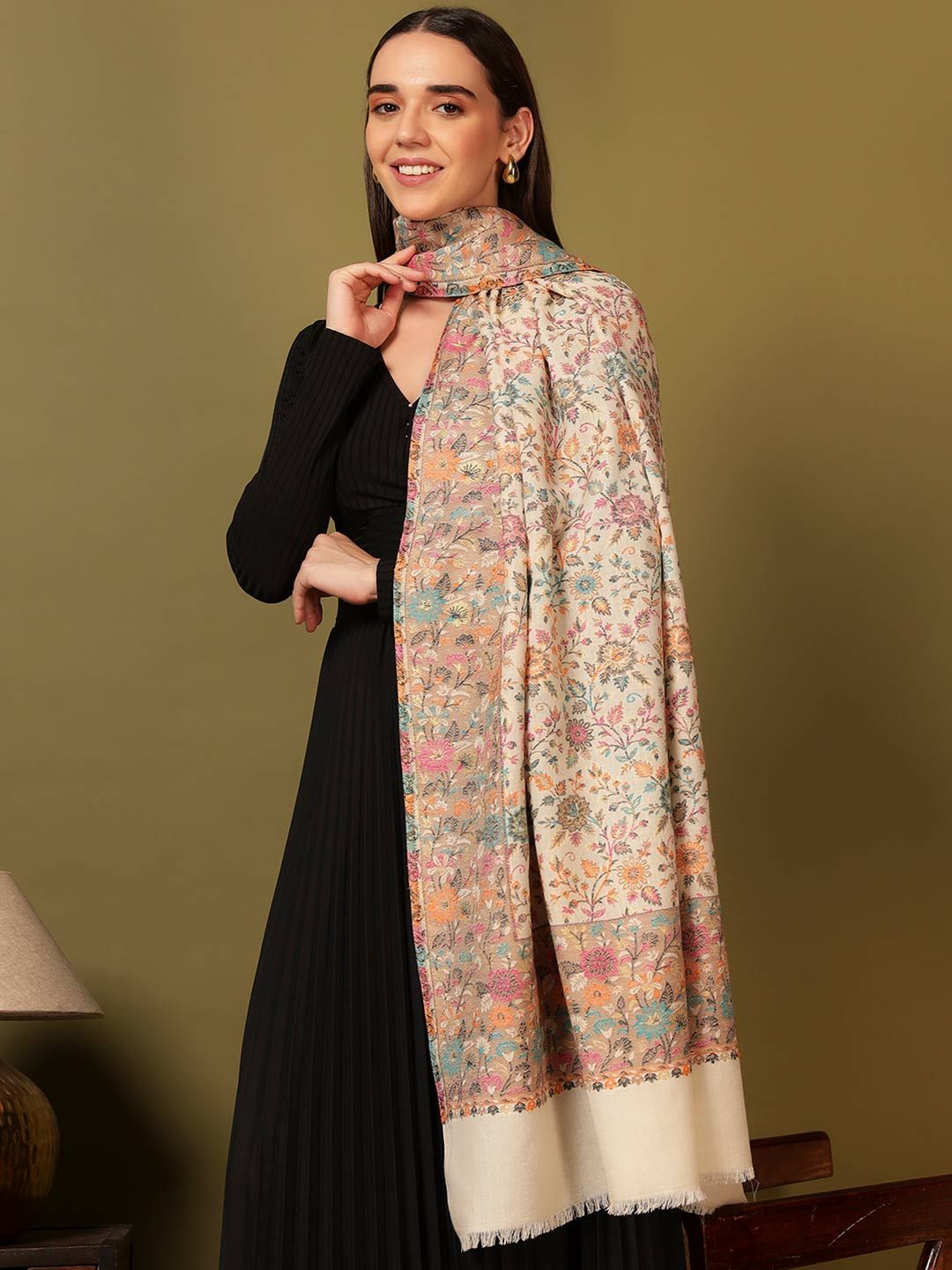 Dhiyona PA Floral Woven Design Shawl