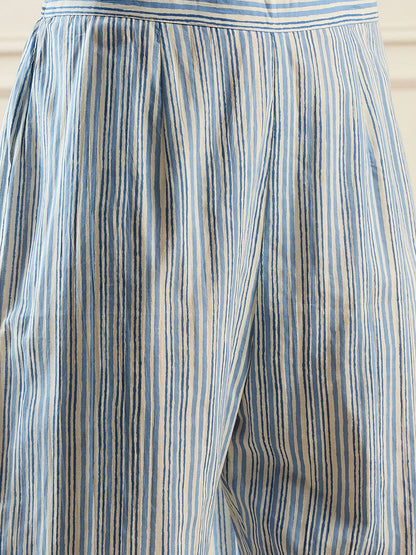 Dhiyona IE Floral Printed Pure Cotton Kurta With Trousers & Dupatta