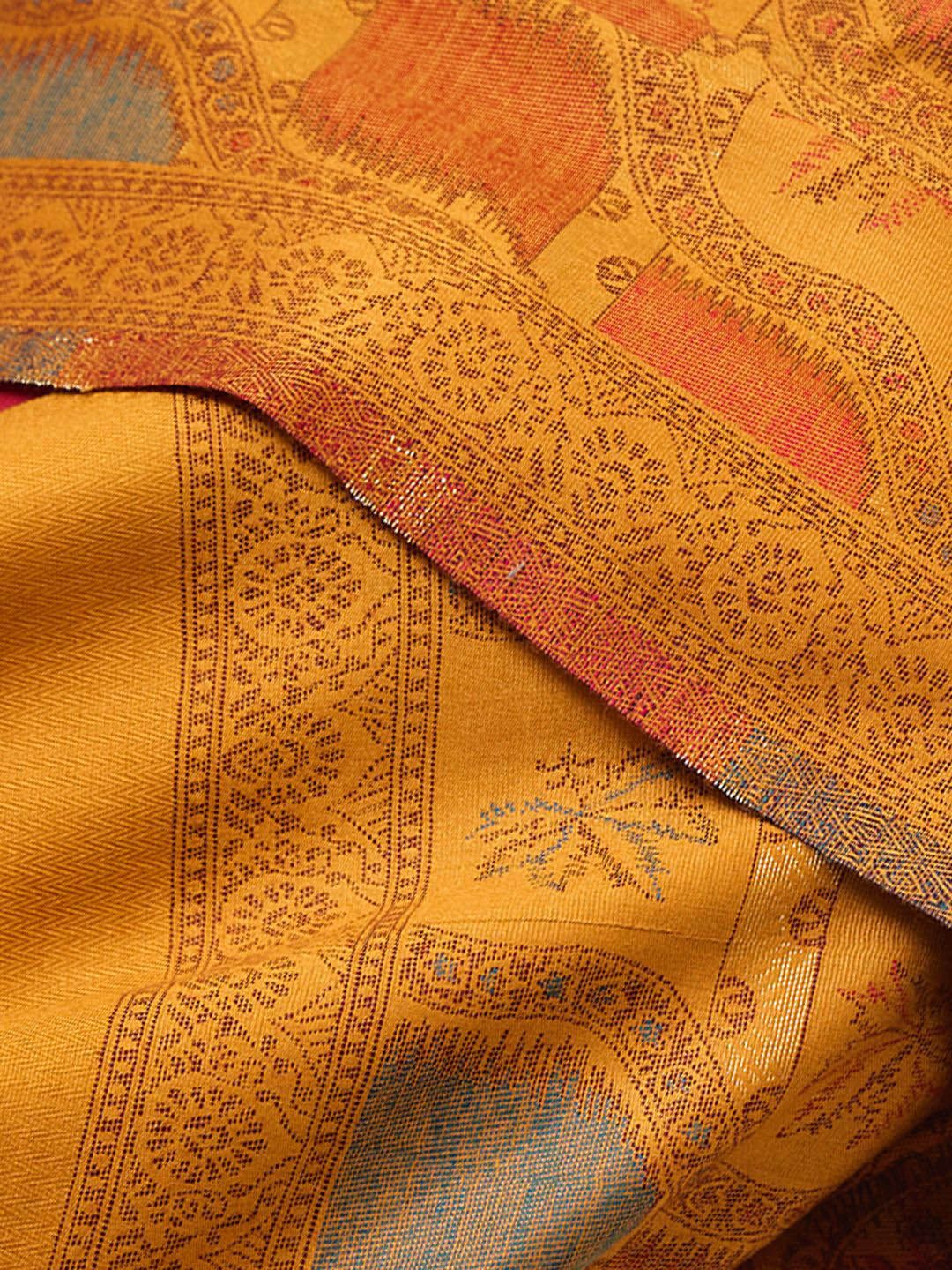 Dhiyona PA Shameem Ethnic Motifs Woven Design Kani Woolen Shawl