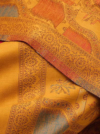 Dhiyona PA Shameem Ethnic Motifs Woven Design Kani Woolen Shawl