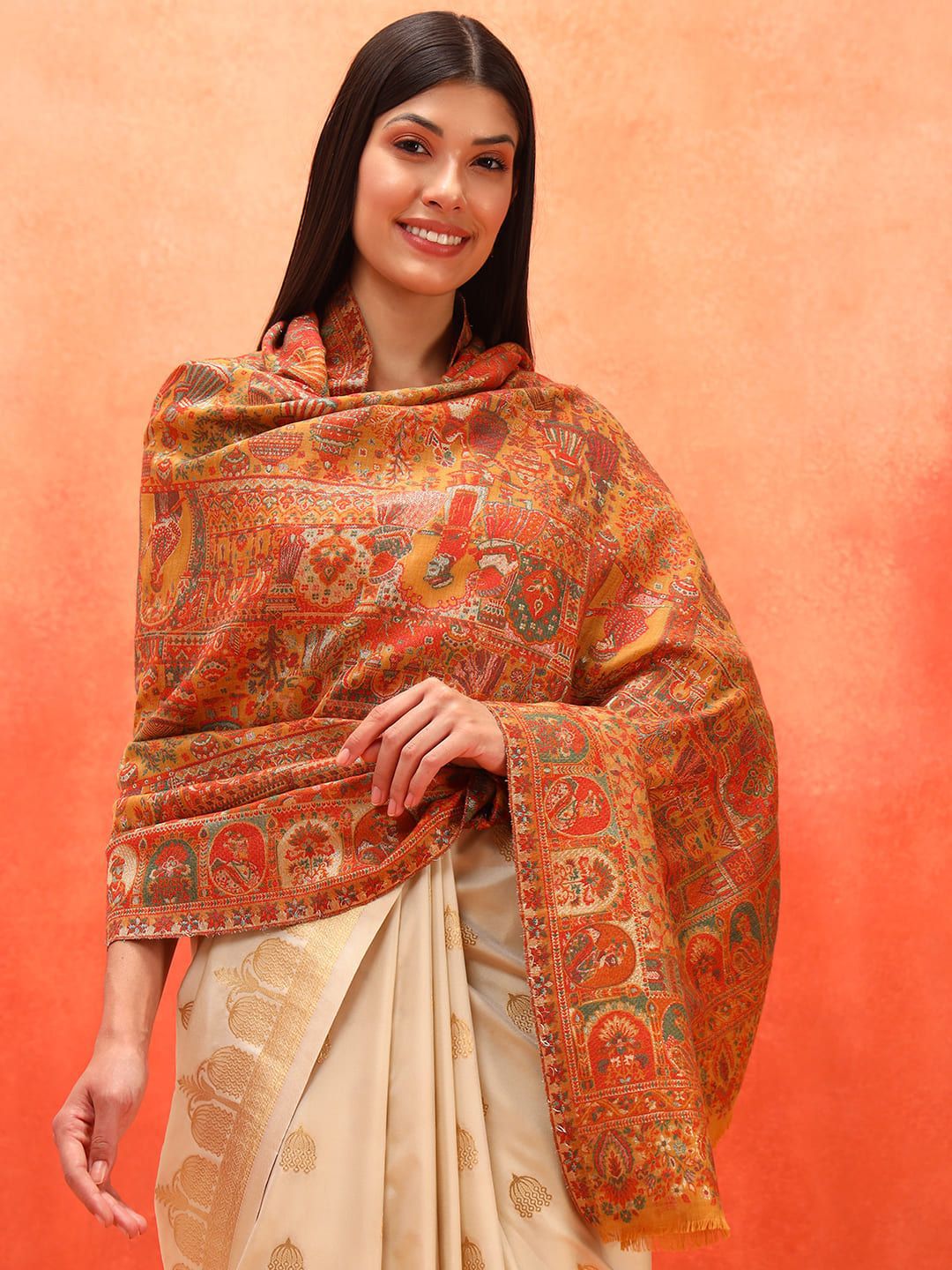 Dhiyona PA Floral Woven Design Shawl