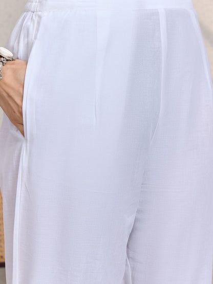 Women Printed Regular Pure Cotton Kurta with Trousers & With Dupatta