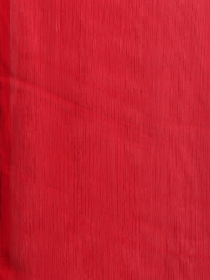Dhiyona GR Women's Naaz Cherry Red Satin Saree