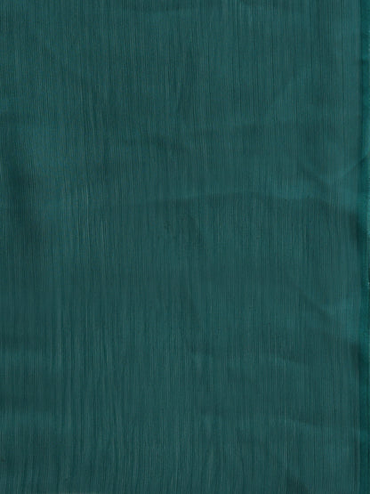 Dhiyona GR Women's Naaz Teal Satin Saree
