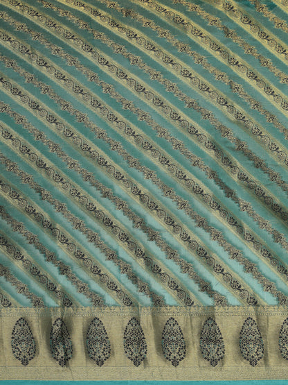 Dhiyona GR Women's Natasha Tiffany Blue Organza Saree