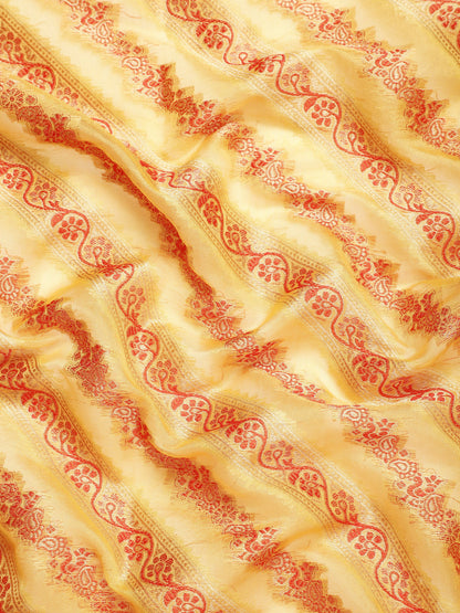 Dhiyona GR Women's Natasha Butter Yellow Organza Saree