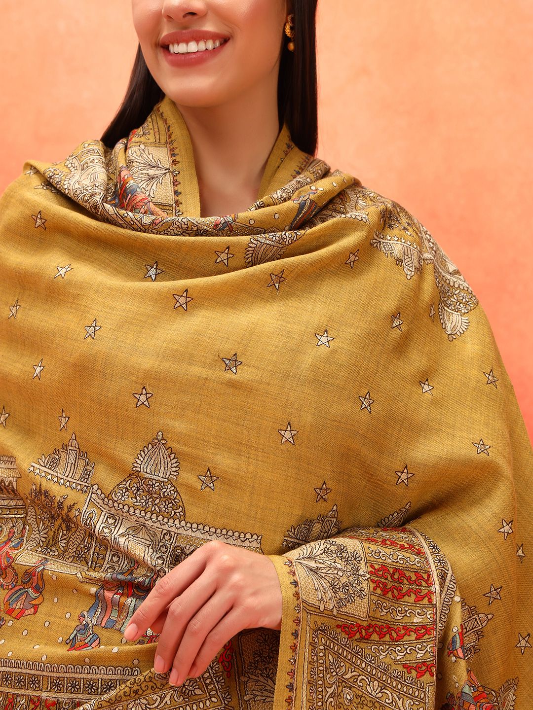 Dhiyona PA Paisley Embroidered Shawl