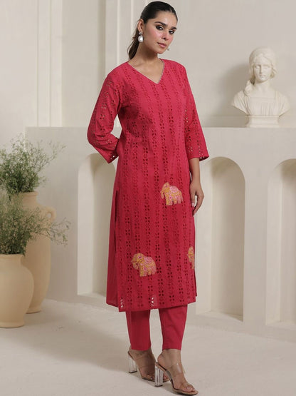Women Ethnic Motifs Printed Pure Cotton Kurta with Trouser