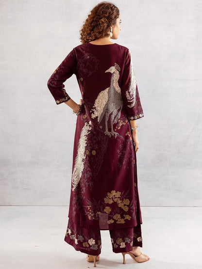 Dhiyona IS Women's Women Animal Printed Kurta with Palazzo