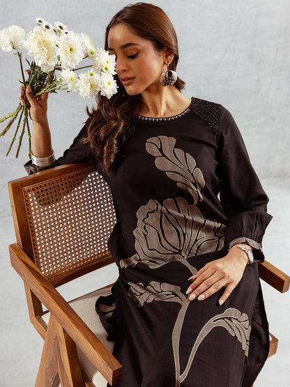 Dhiyona SN Women's Floral Printed Straight Kurta & Palazzos