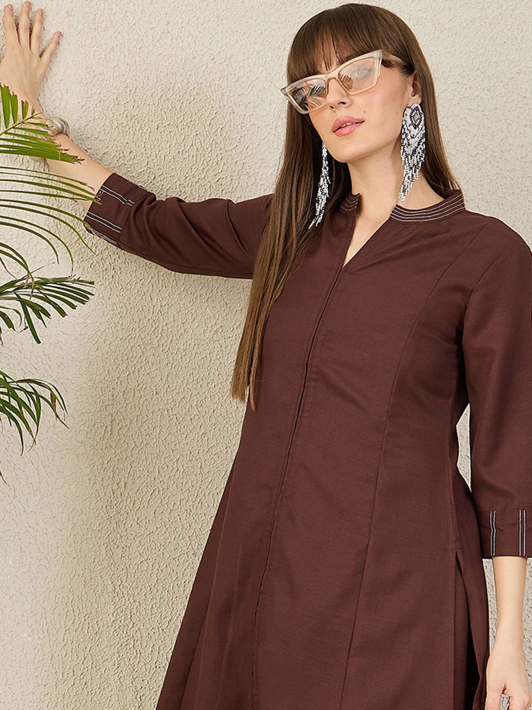Dhiyona IE Mandarin Collar Tunic With Trouser
