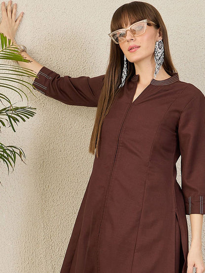 Dhiyona IE Mandarin Collar Tunic With Trouser