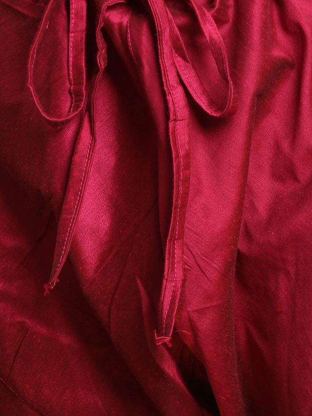 Men's Magenta Cotton Blend Straight Kurta Pyjama Set