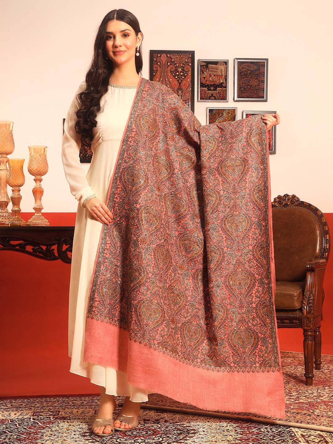 Dhiyona PA Paisley Embroidered Shawl