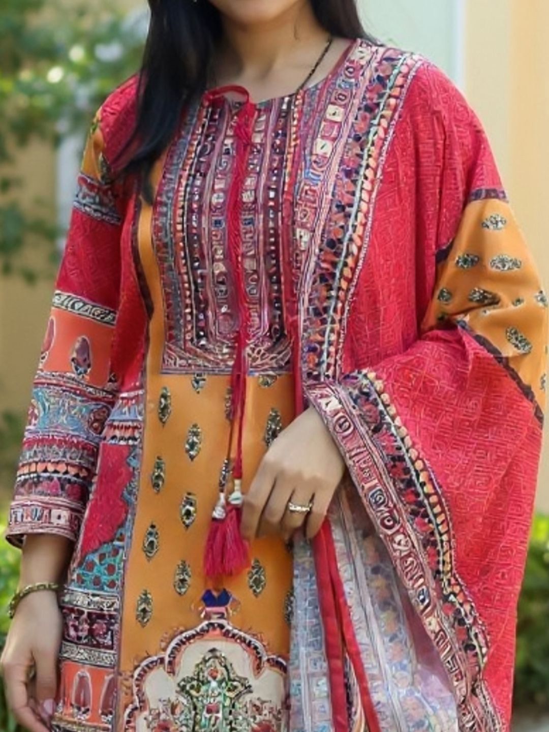 Women Ethnic Motifs Printed Kurta with Trousers & Dupatta