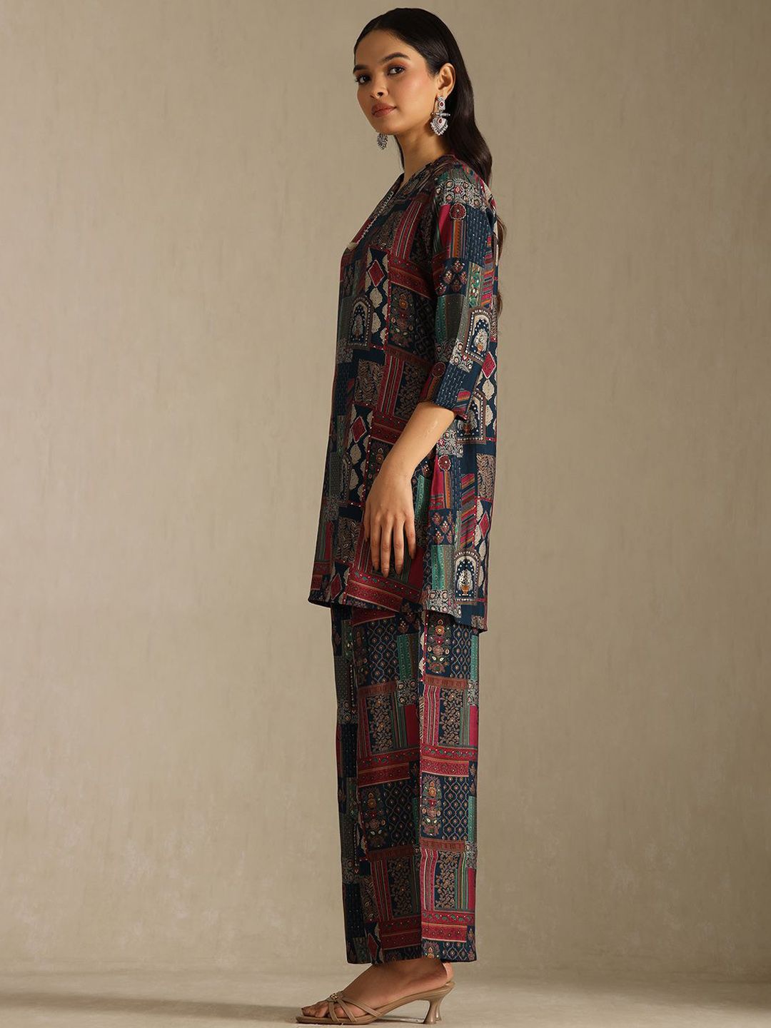 Dhiyona SO Women's Women Ethnic Motifs Printed Kurta with Palazzo