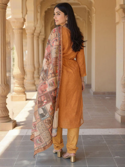 Women Ethnic Motifs Printed Kurta with Trousers & Dupatta