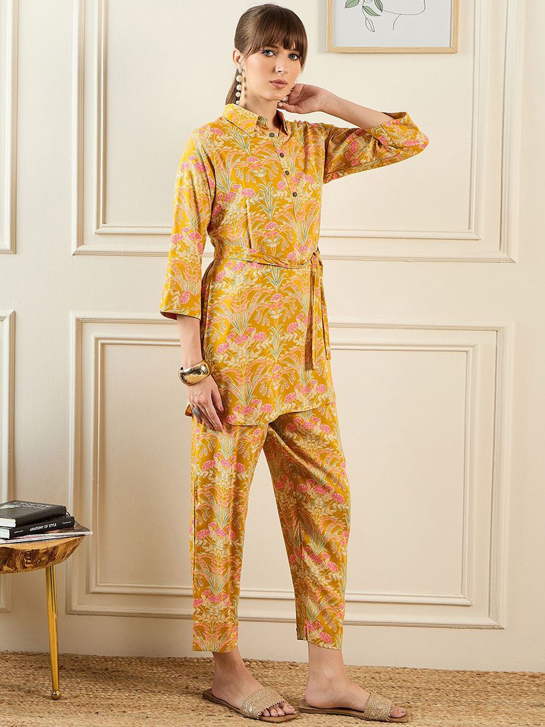 Dhiyona IE Printed Tunic With Trouser